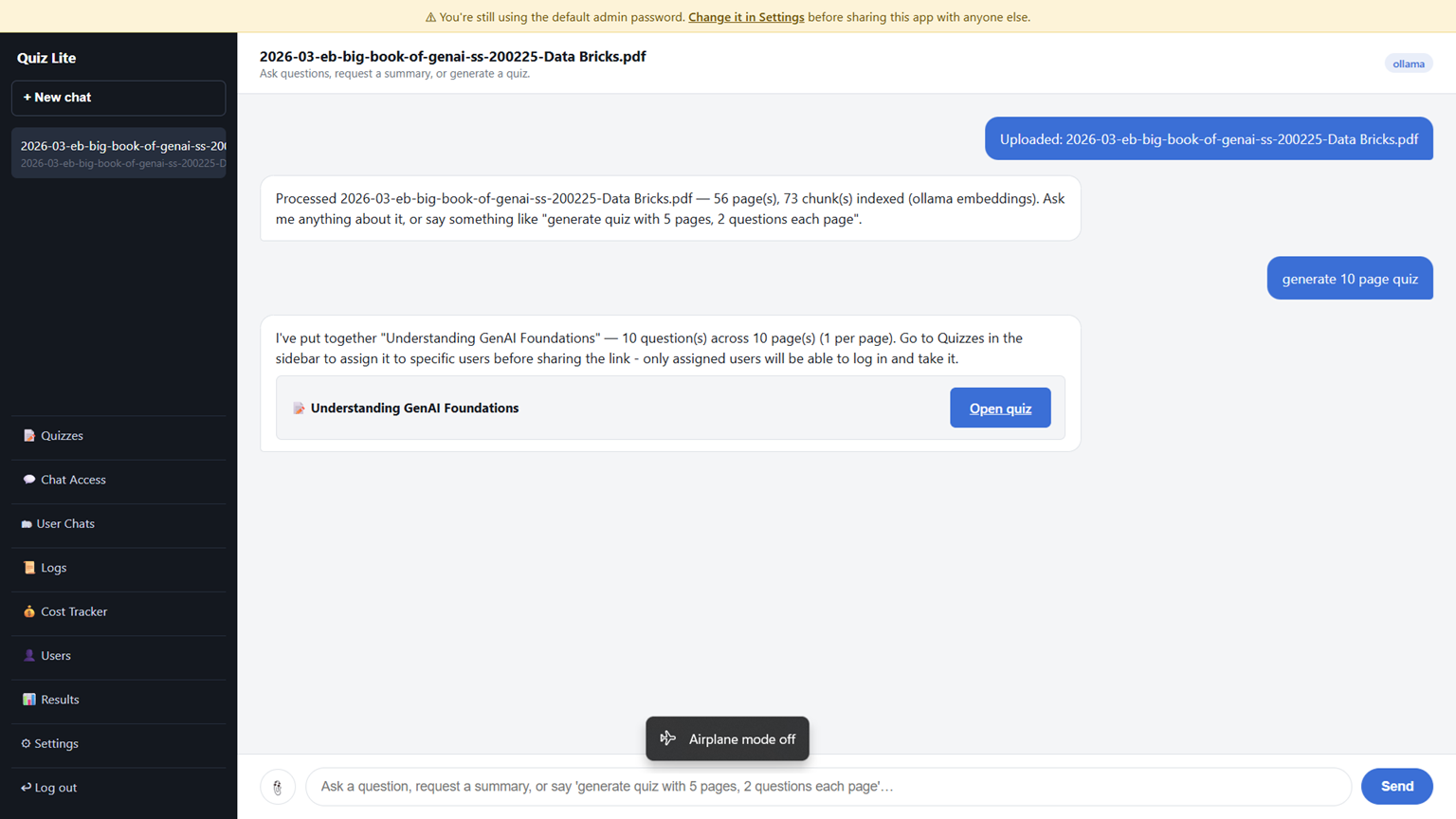Document Quiz AI